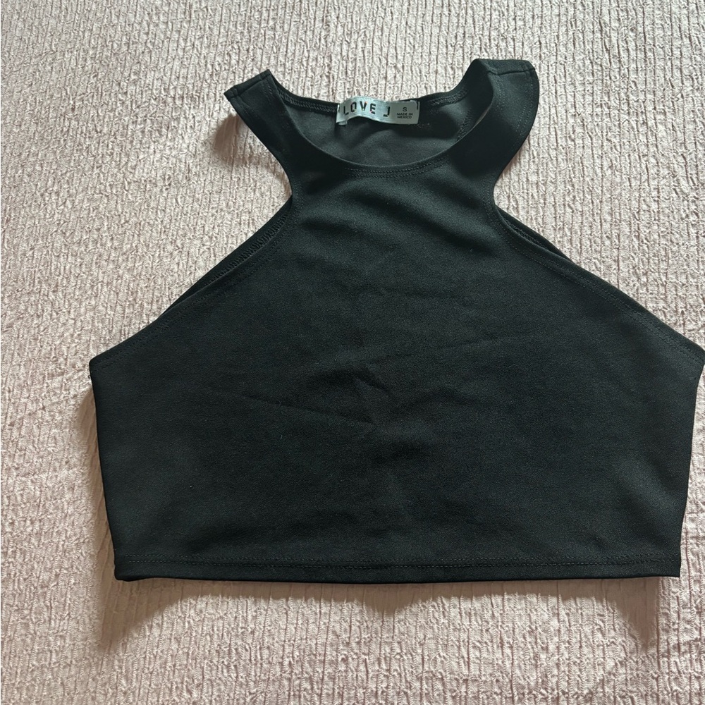 Love J Sleek Black Tank Top